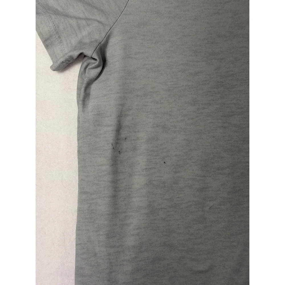 Womens Gray Rainbow Smile Pajama Top Short Sleeve Sleep Shirt Med